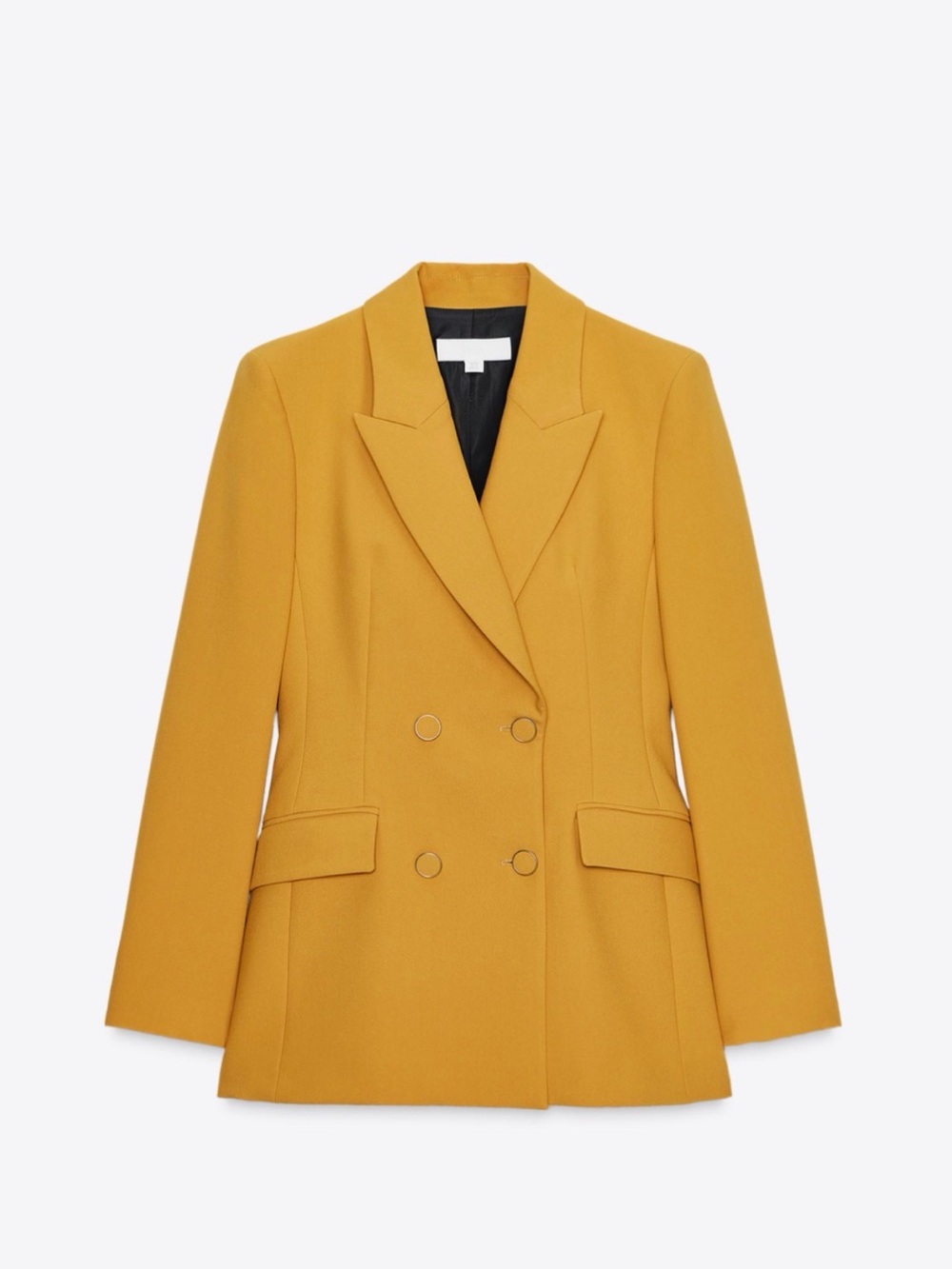 Zara - Yellow Double-Breasted Women's Blazer Jacket and pants suit